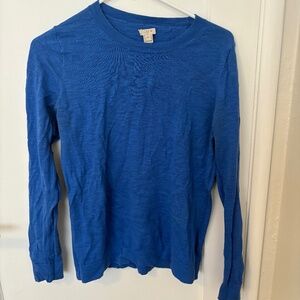 j crew light cotton sweater blue medium